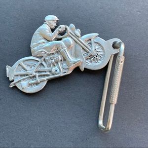 1988 Seagull Motorcycle🎄Vintage Pewter Keychain